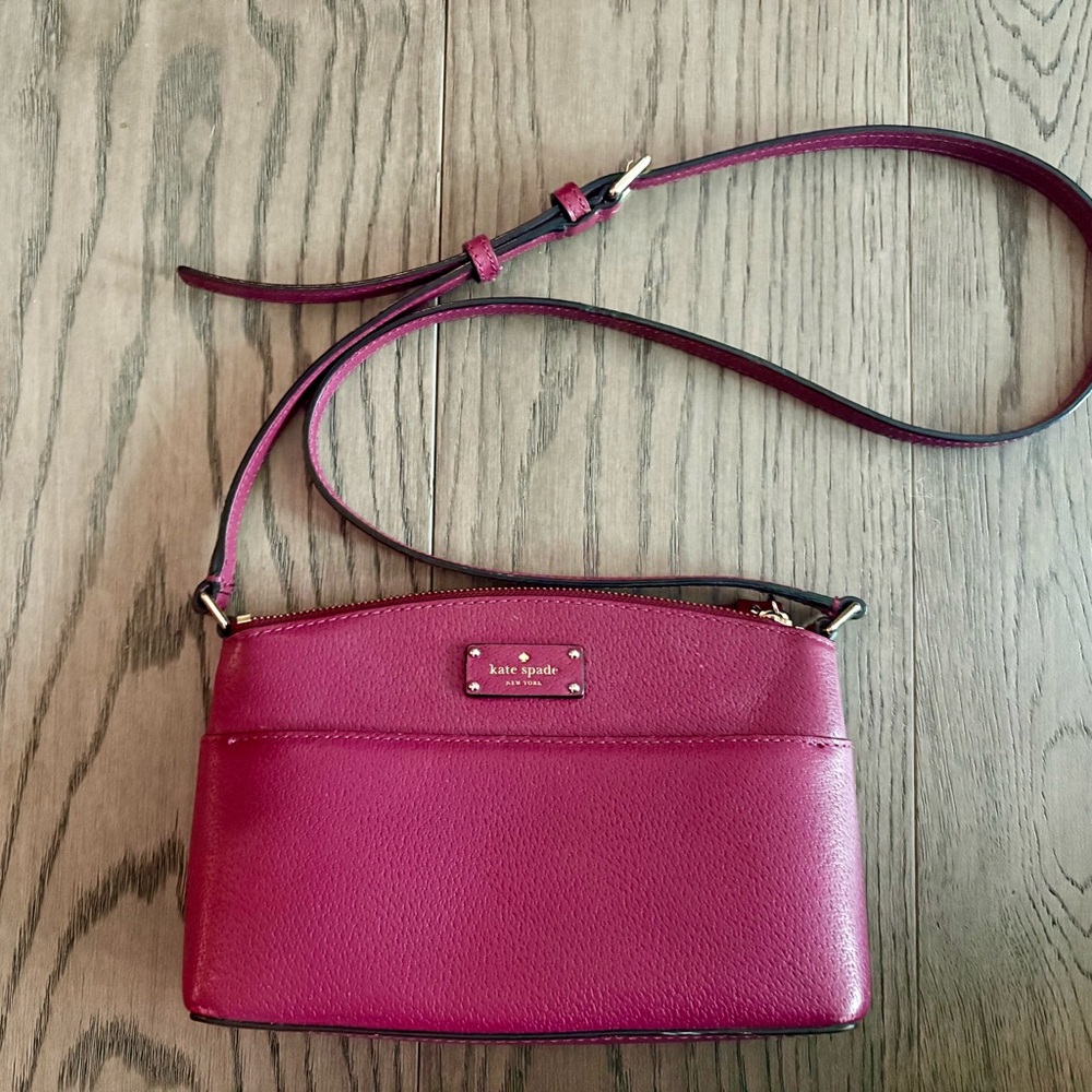 Kate Spade Crossbody Leather Bag Cherrywood